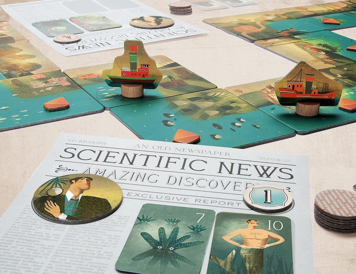 Close up of "scientific news" that educated everyone about the strange unknown creatures of the river!